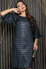 Платье Елена (черный блеск) П11918 LT Collection