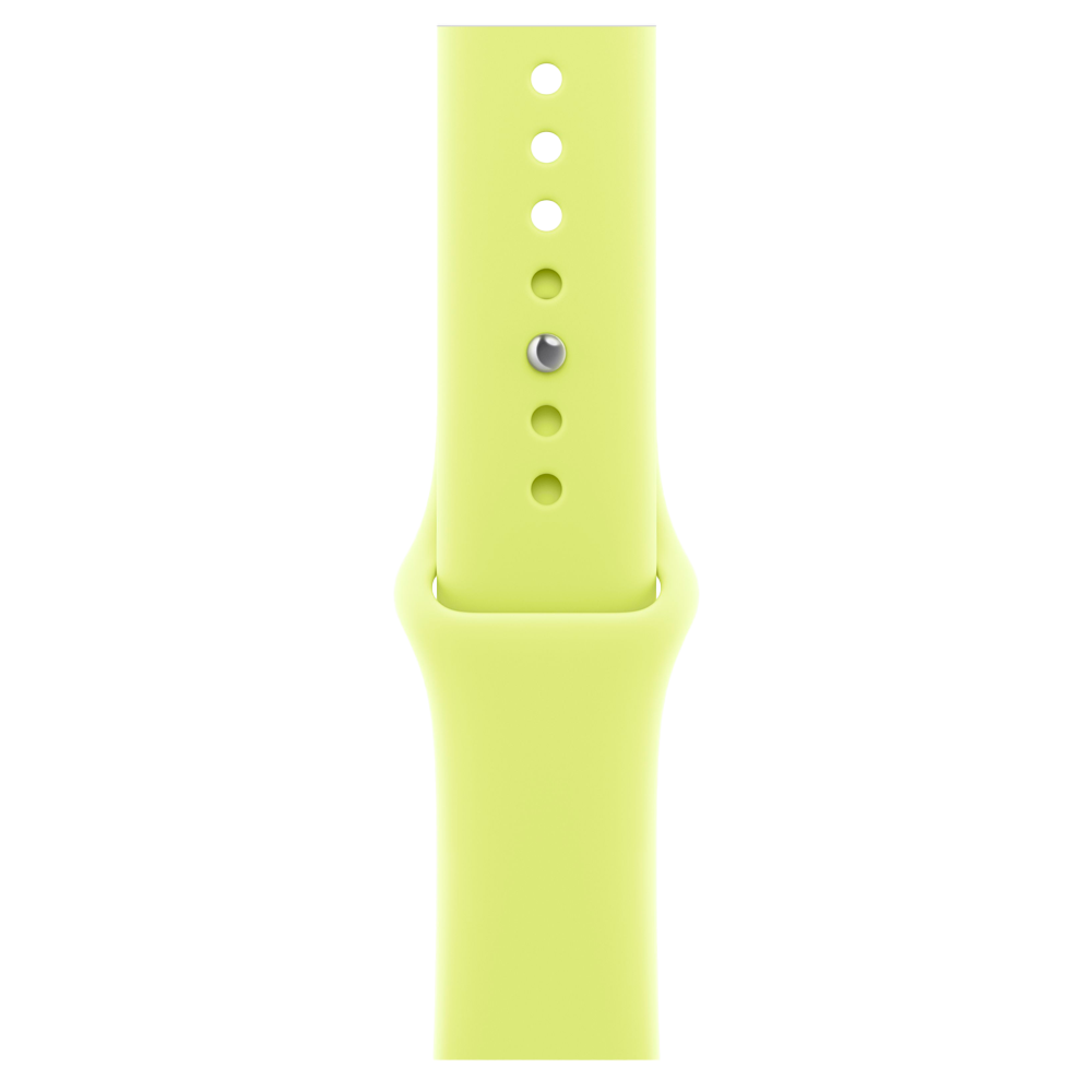Умные часы Apple Watch Series 11 GPS, 46mm, Silver Aluminium Case with Neon Yellow Sport Band, M/L