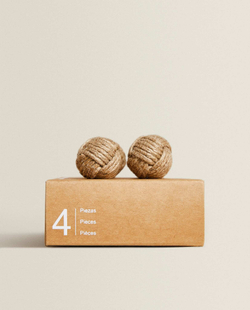 ZARA HOME МЕБЕЛЬНАЯ РУЧКА В ФОРМЕ УЗЛА ИЗ ВЕРЕВКИ (НАБОР ИЗ 4 ШТ.)