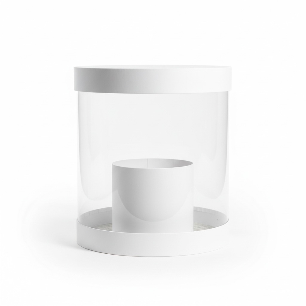 Коробка аквариум 32см Цвет :Белый.