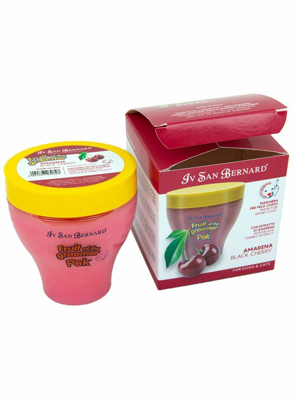 Восстанавливающая маска Iv San Bernard Fruit of the Grommer Black Cherry для короткой шерсти с протеинами шелка