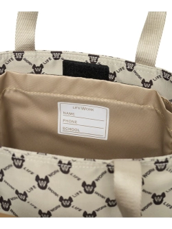 Рюкзак Lifework Ladok, для щколы, черный, с принтом логотипом