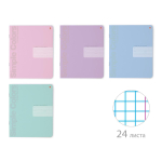 Тетрадь А5 24л. клетка "Zefir colors", 4 вида (Альт)