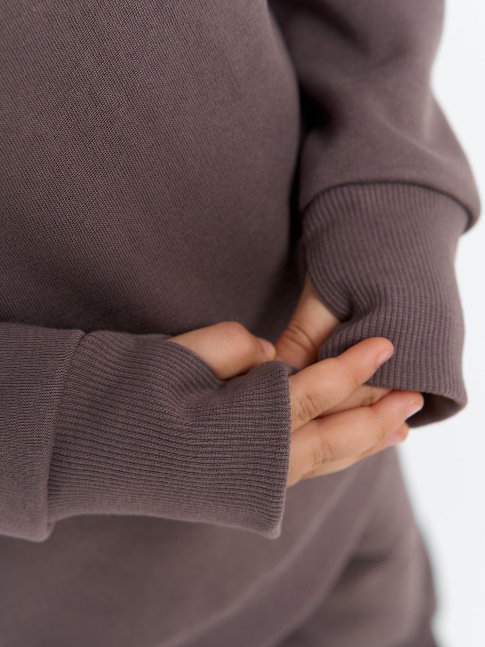 Свитшот "Темный шоколад" утепленный