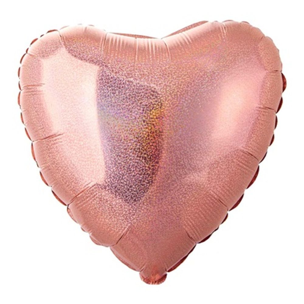 G Шар Сердце 18" / 46 Rose Gold розовое золото (БГ-15)