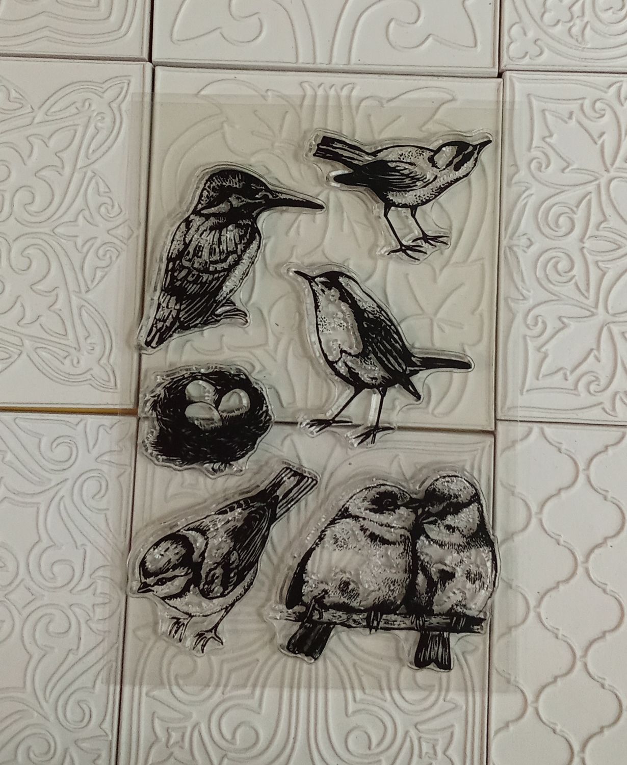 штамп набор птиц (16*12см)