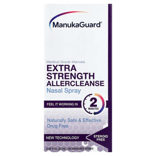 ManukaGuard, Medical Grade Manuka, назальный спрей от Allercleanse, 20 мл (0,65 жидк. унции)
