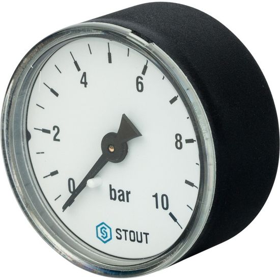 Манометр аксиальный Stout 1/4", 10 бар, 63 мм (SIM-0009-631008)