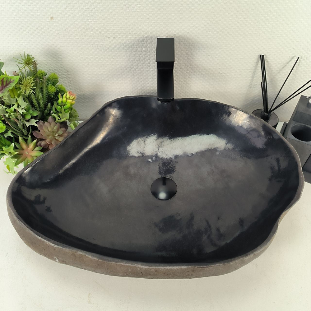 Каменная раковина из речного камня RS-05032 (63*47*16) 0856 из натурального камня