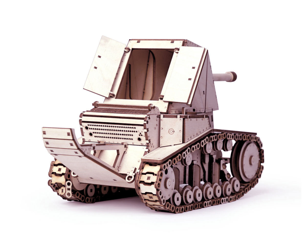 Танк СУ-18 от Леммо - Деревянный конструктор, сборная модель, 3D пазл. Подходит для моделирования