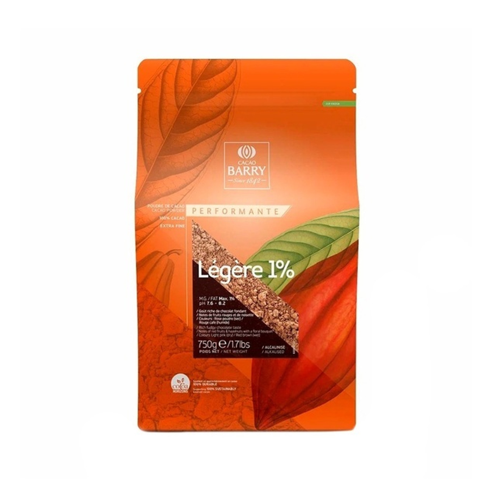 Какао-Порошок Cacao Barry Legere Обезжиренный 1% 750г