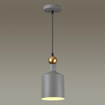 4086/1 PENDANT ODL19 495 серый/золотой Подвес Е27 1*40W 220V BOLLI