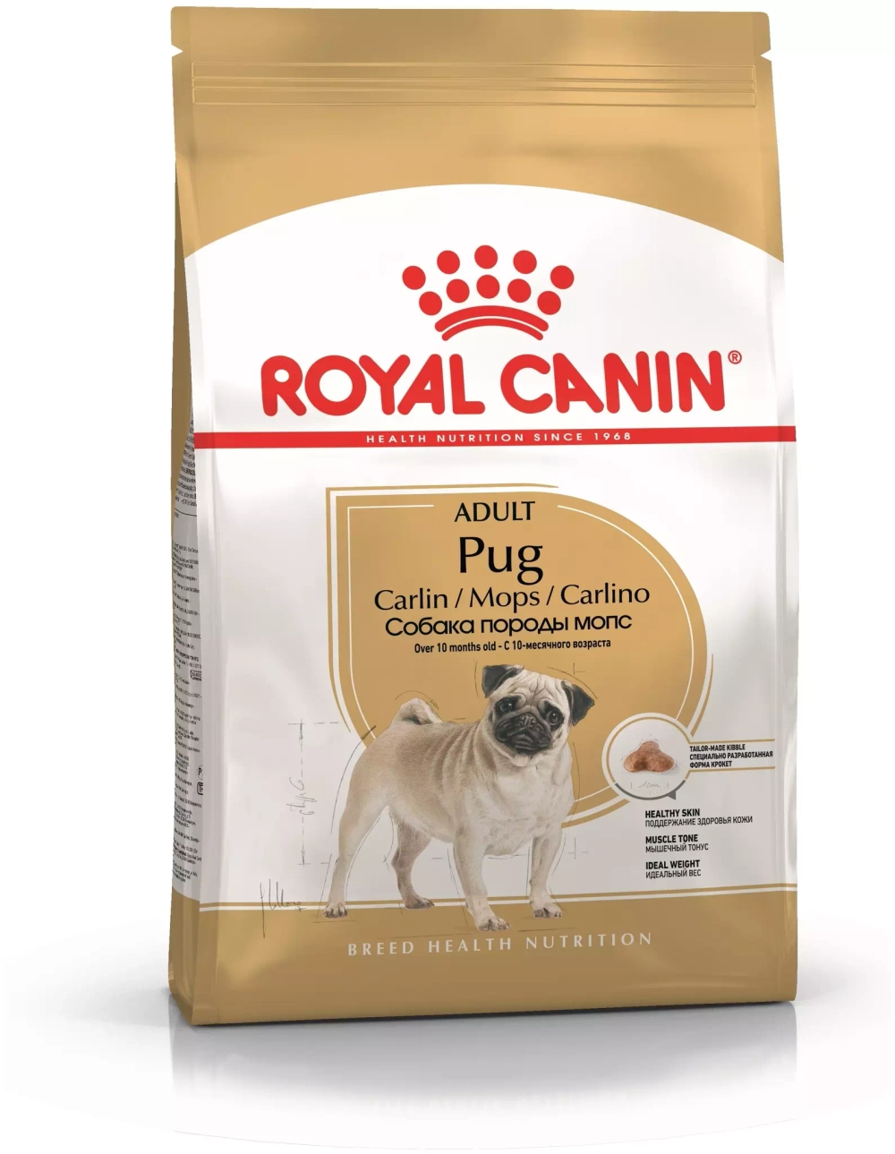 Royal canin  Pug Adult Сухой ком для взрослых собак породы мопс, 500 гр