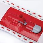 Швабра КОМПЛЕКТ черенок 75-130 см + флаундер 40 см + МОП микрофибра/абразив (ТИП К), PERKLIN (ПЕРКЛИН), 700980