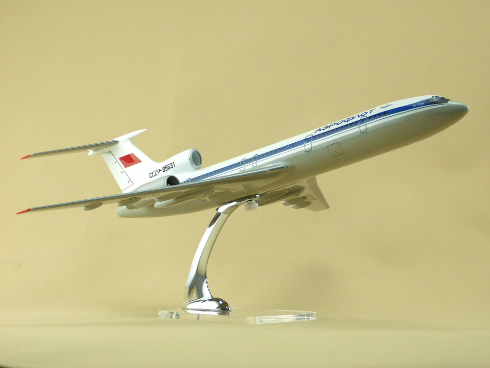Модель самолета Ту-154М (М1:100, Аэрофлот СССР-85631)