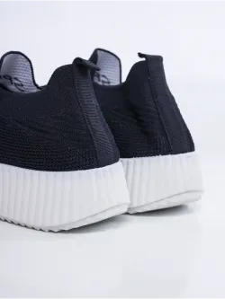 Слипоны на высокой подошве мокасины летние текстильные