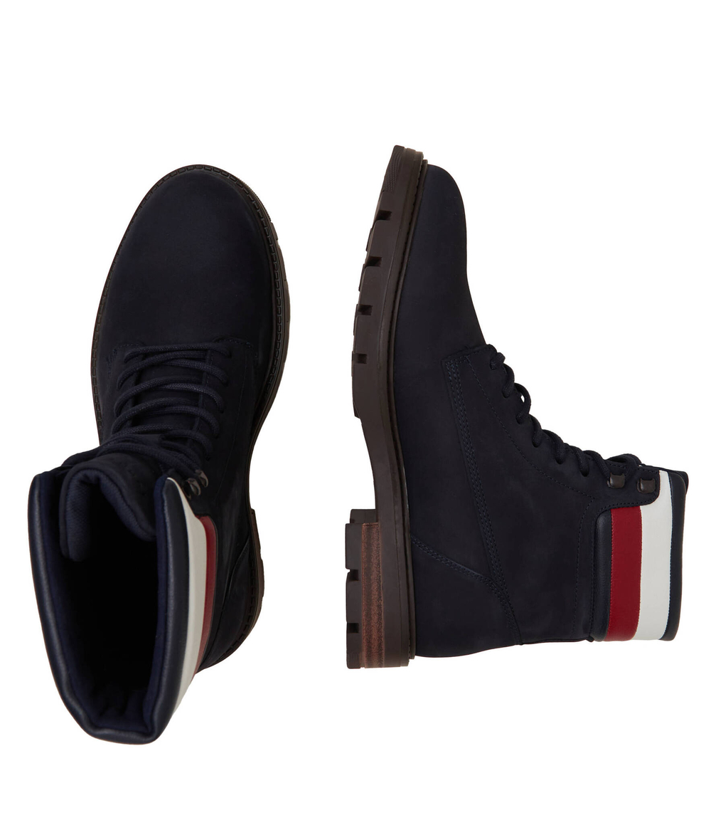 Кожаные трапперы corporate hilfiger nubuck Tommy Hilfiger - темно-синий(FM0FM04801)