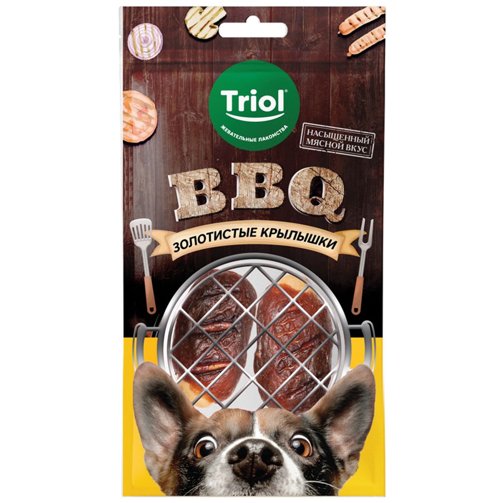 Лакомство для собак &quot;Золотистые крылышки&quot;, 100г, серия BBQ, Triol