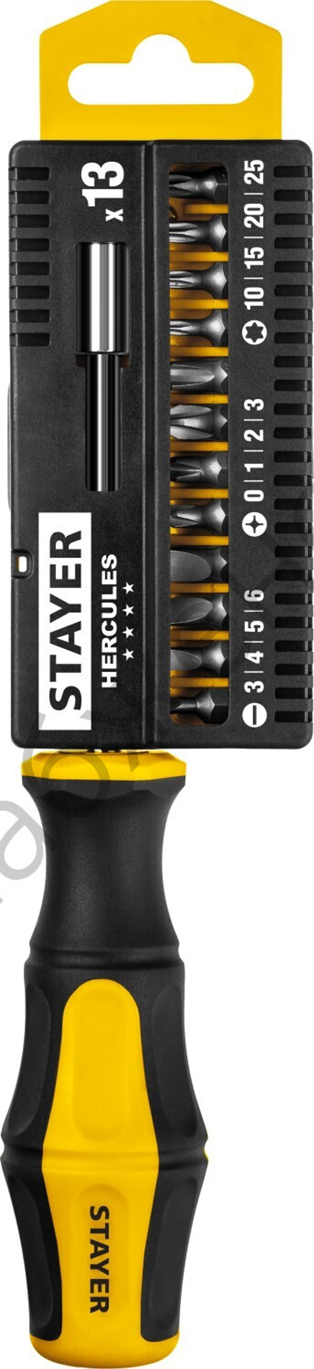 STAYER Hercules-B13 13 предм., Отвертка-битодержатель с насадками (25813)