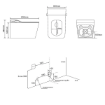 Унитаз подвесной Abber Rechteck AC1215S-AC0101P белый, с крышкой микролифт, с инсталляцией
