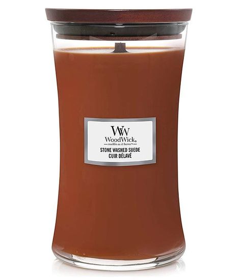 Потертая замша, ароматическая свеча, WoodWick