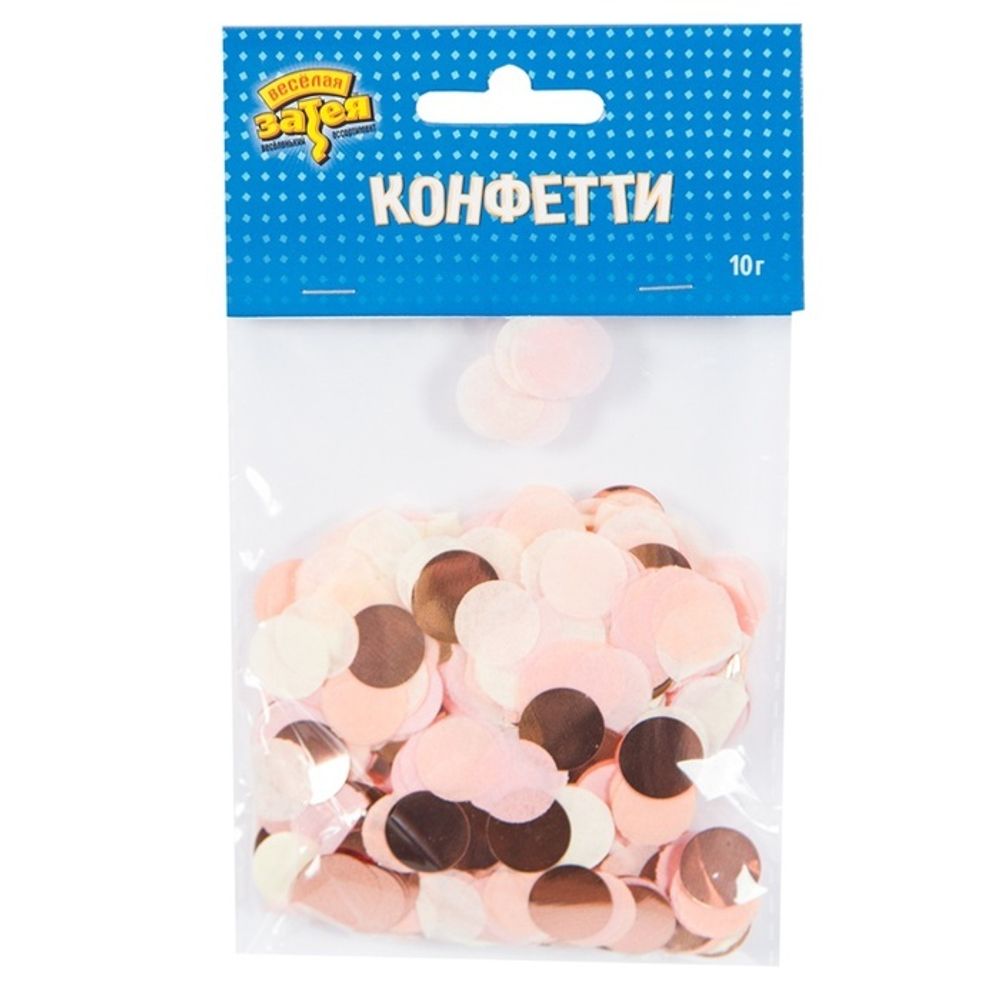 Конфетти Круг розовый ассорти микс 1,5 см, 10 г. #1501-4948