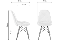 Деревянный стул Kvadro 1 white / wood