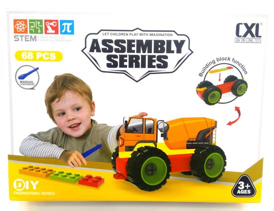 Машинка конструктор "Стройтехника" 68 pcs Assembly series