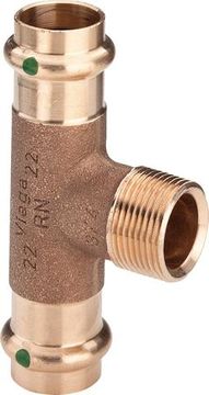 Тройник пресс Viega Sanpress 18х3/4"х18 НР с SC-Contur (серия 2217.1)