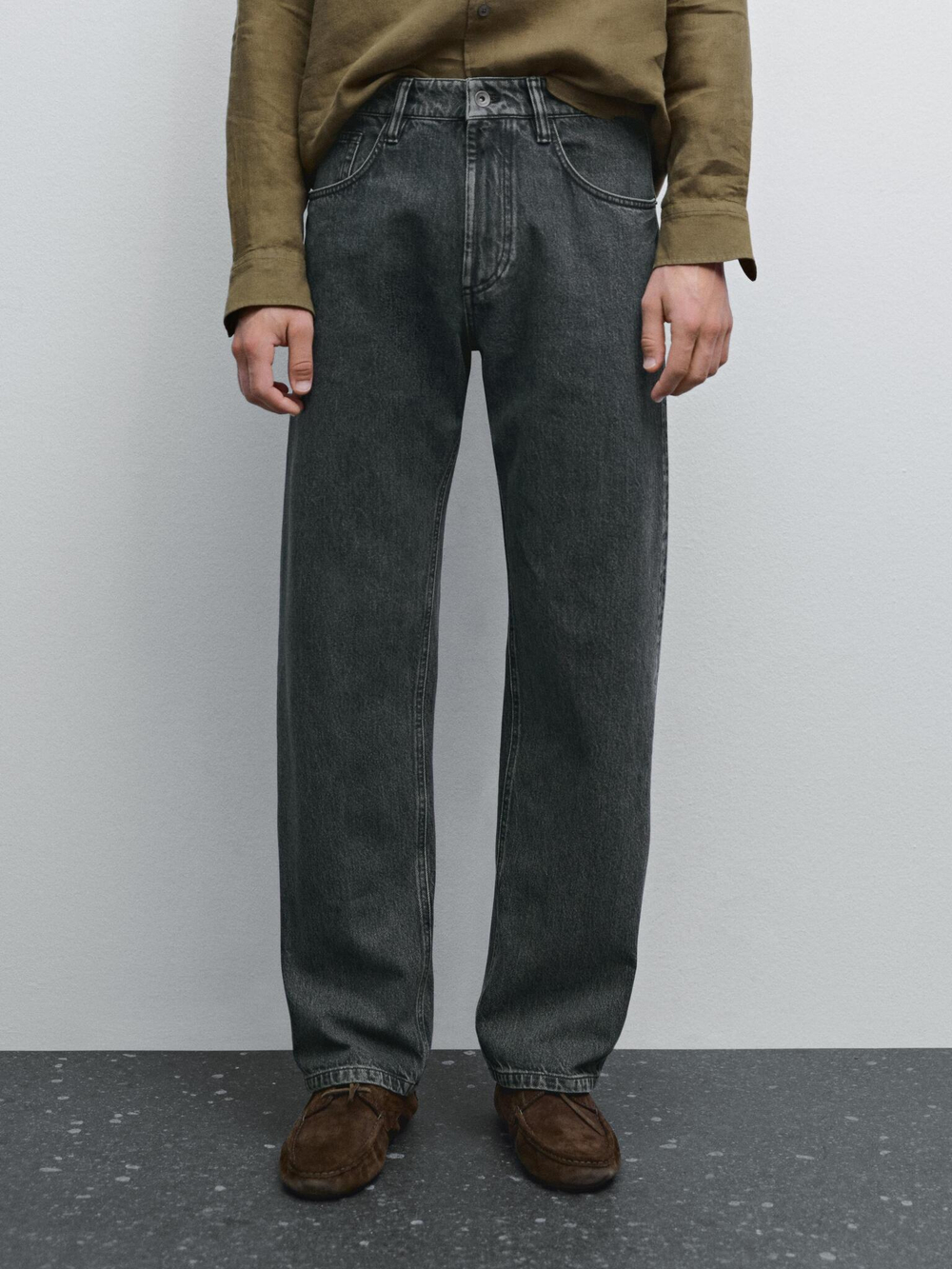 Massimo Dutti Джинсы с широкими штанинами, синий