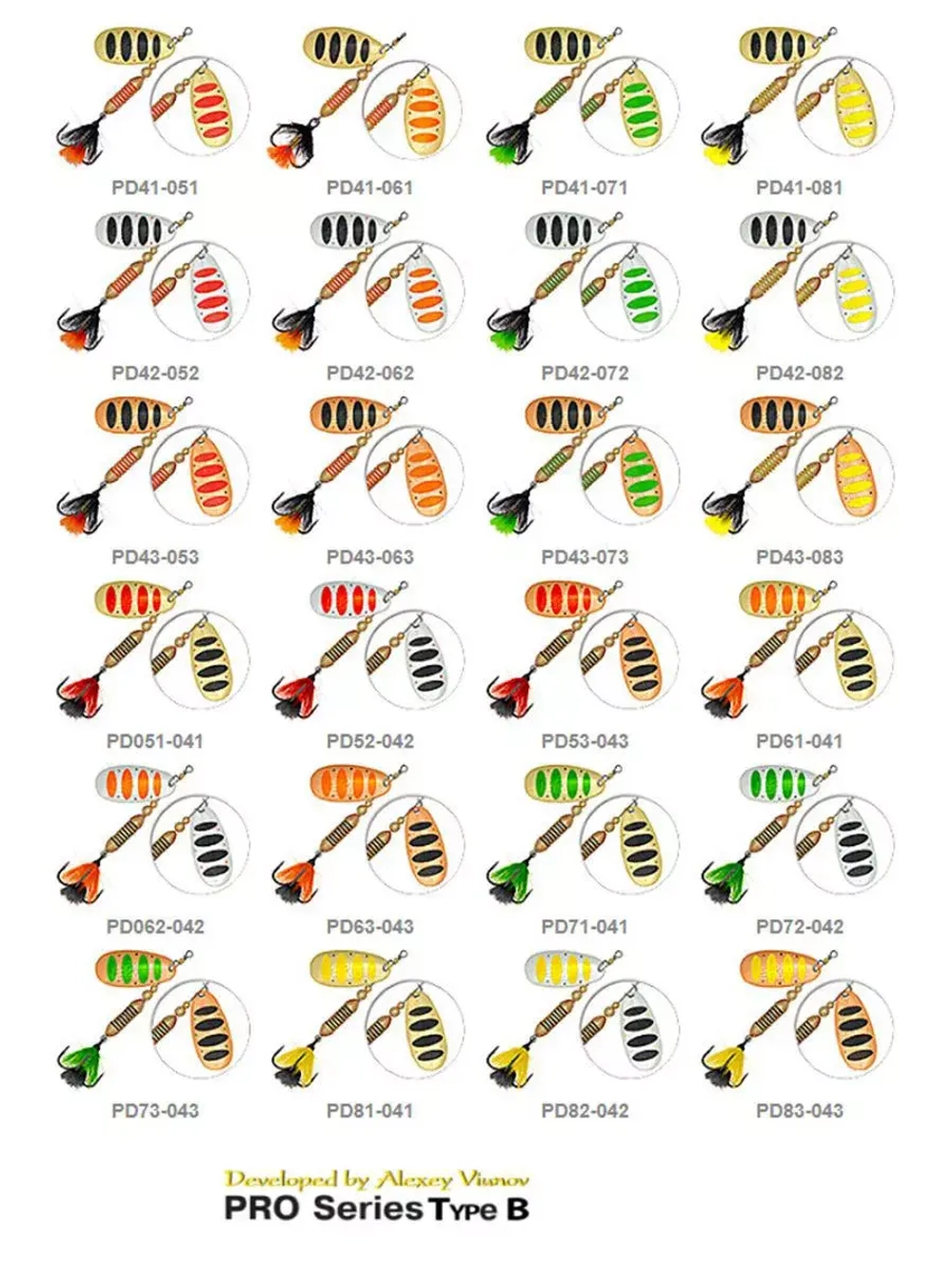 Блесна вертушка AV Type B #3.0, PD42-072, вес(гр) 7,8