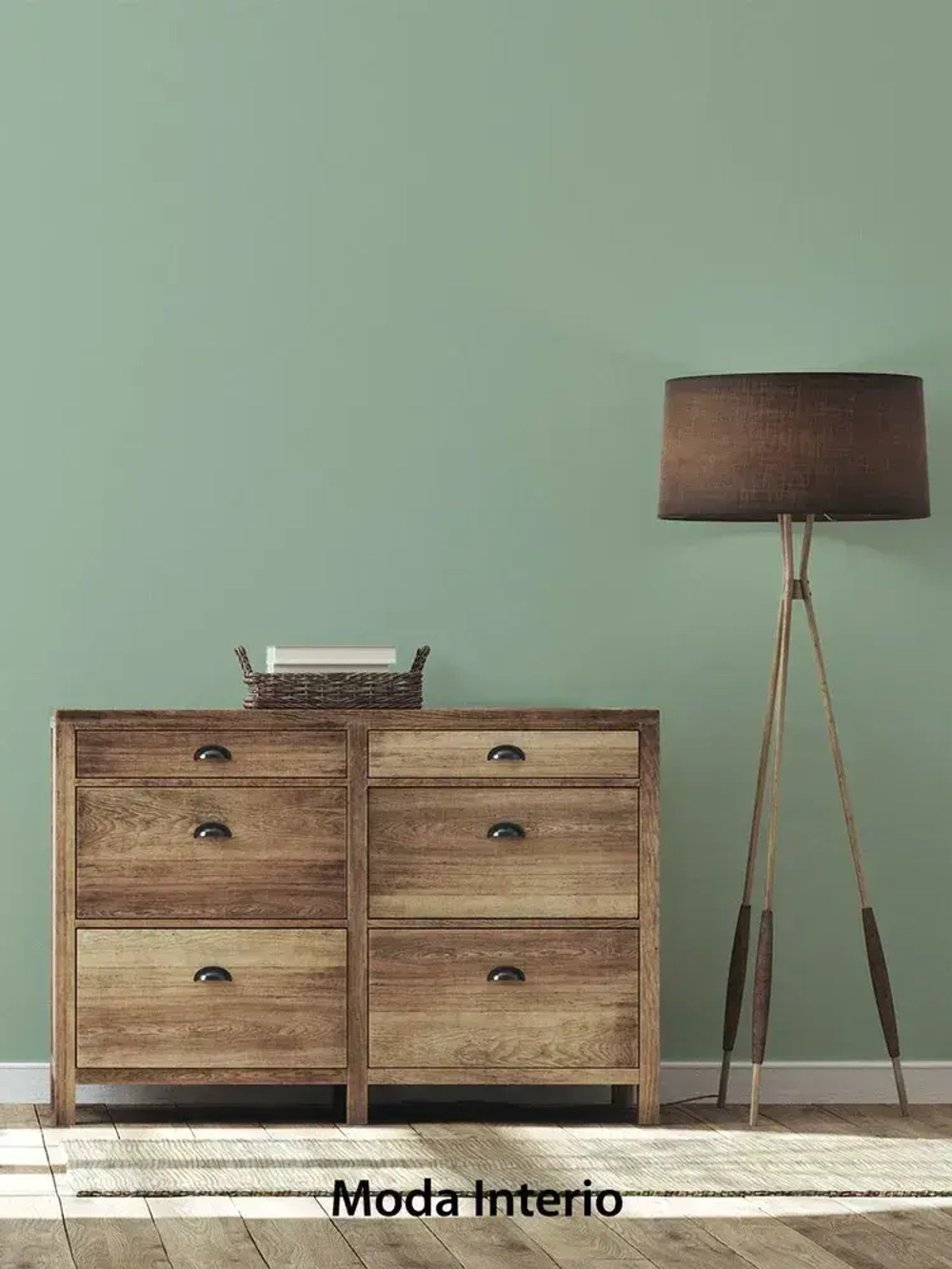 Обои флизелиновые 1.06, виниловые зеленые однотонные Textile (Moda Interio) метровые под ткань для гостиной и спальни в стиле прованс