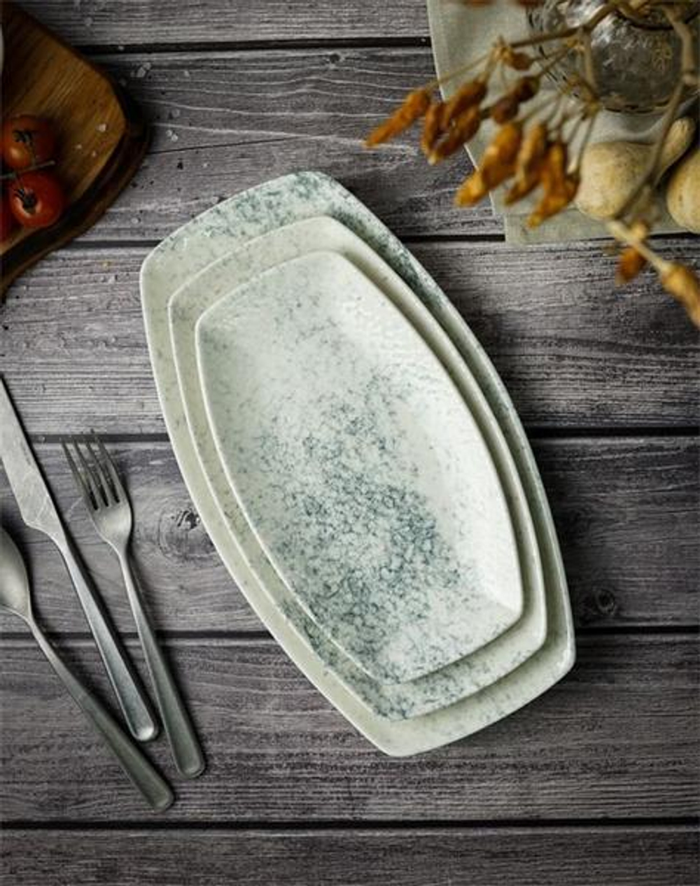 Тарелка прямоугольная 27CM SMOKY