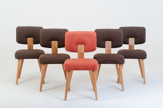 Стул Монте (дуб/тон светлый дуб/ткань 100 - GALAXY dark brown)