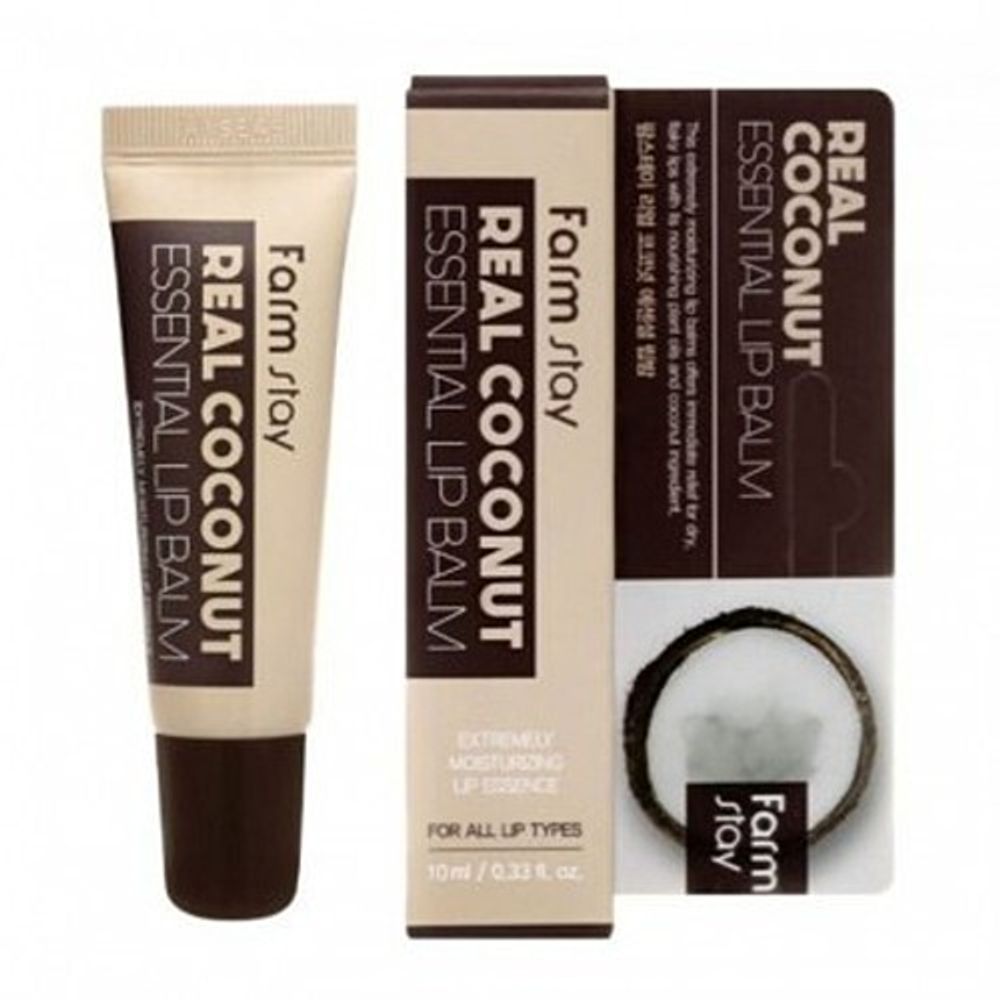 FarmStay Бальзам для губ с экстрактом кокоса - Real coconut essential lip balm, 10мл