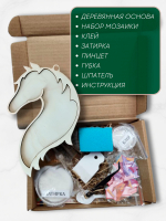 Набор для творчества стеклянная мозаика огненная Лошадь