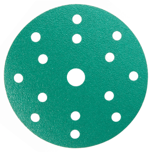 HANKO Круг шлифовальный "FILM GREEN" на пленочной основе, d.150мм 15 отв.  Р120