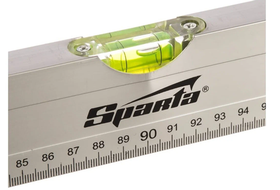 Уровень алюминиевый Sparta 1800 мм, 2 глазка, линейка 35118