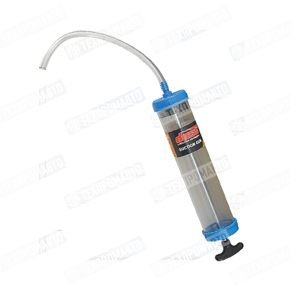 DASS 40-714 Ручной шприц для нагнетания смазки, прозрачный пластиковый корпус, 500 мл