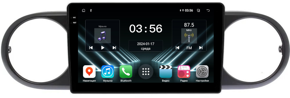 Магнитола для Toyota Corolla Rumion 2007-2016 - FarCar DX9-9583 монитор 9.5" IPS на Android 13, 4+64Гб, CarPlay