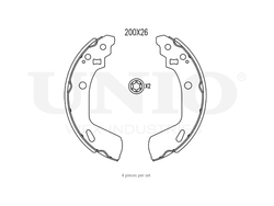 Колодки тормозные бараб. задние UNIO BRP-10094