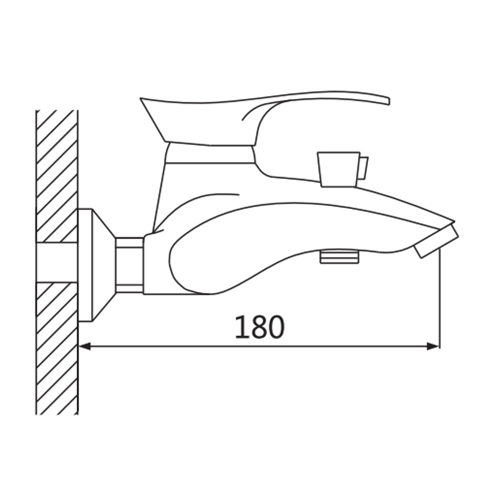 Смеситель для ванны Oute T01 T0102AS