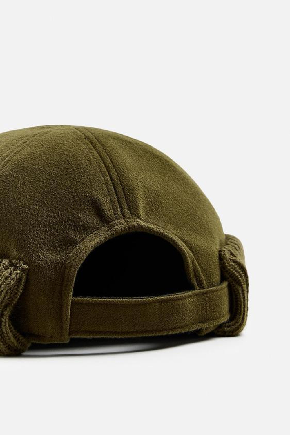 ZARA КОМБИНИРОВАННАЯ ШАПКА С УЗКИМИ ПОЛЯМИ, ХАКИ