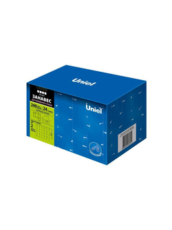 Занавес LED со статическим свечением ULD-C3020-240/STK WHITE IP44 3х2м соед. 240 диодов бел. свет провод прозр. Uniel UL-00007213