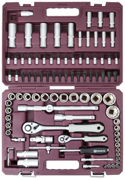 TS094/12 Набор инструмента универсальный 1/4", 1/2"DR с головками торцевыми 12-гранными, 94 предмета