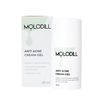 Крем MOLODILL для лица ANTI ACNE CREAM-GEL для проблемной кожи, 50 мл