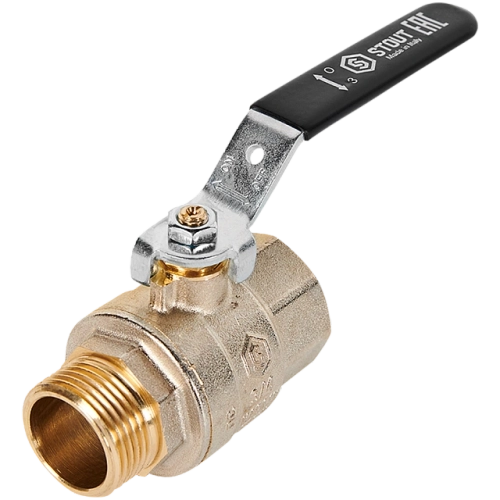 STOUT Кран шаровой полнопроходной, ВР/НР, ручка рычаг 3/4*