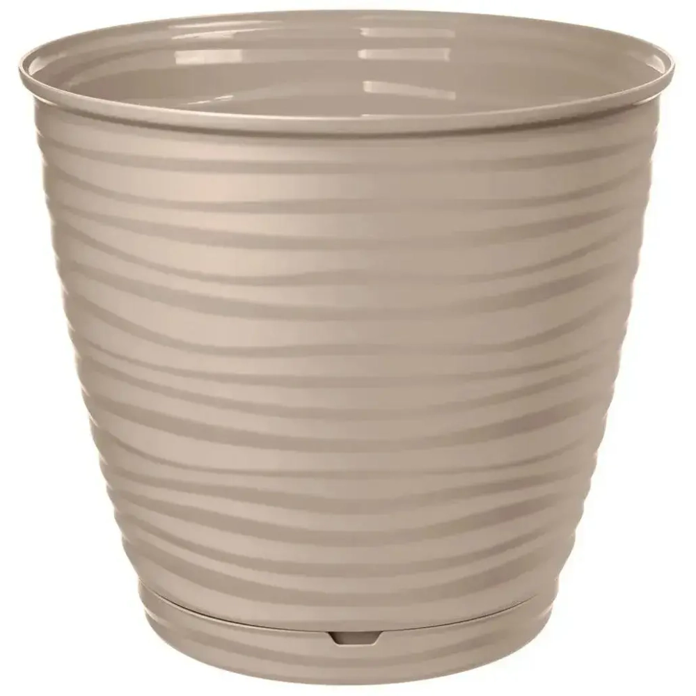 Горшок для цветов Saffron 9,1 л с поддоном (бежевый)