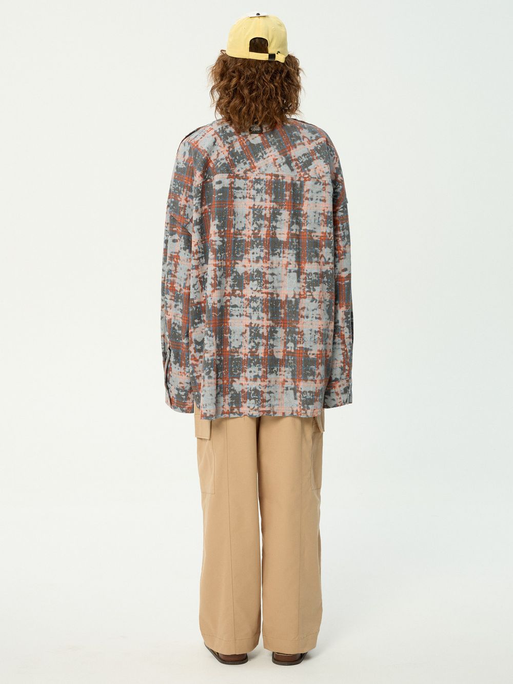 Купить Рубашка Kraizy Stripes Destroy серо-оранжевая Рубашка Kraizy Stripes Destroy серо-оранжевая