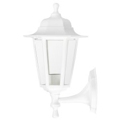 Садово-парковый светильник ЭРА НБУ 06-60-001 белый 6 гранный настенный IP44 Е27 max60Вт